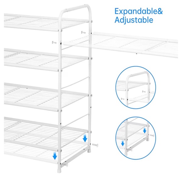 Simple Trending 4-Tier Stackable Shoe Rack - Picture 4 of 7